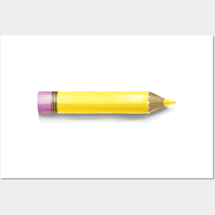 Yellow Pencil Posters and Art